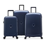 DELSEY PARIS - Belmont Plus - Set of 3 Rigid suitcases 55cm/71cm/83cm - Blue