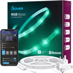 Govee RGB LED Light 15M, Bluetooth LED Strip Lights App Control, 64 Scenes and