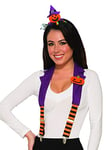 Multicolor Halloween Collar & Braces Set - Chic Design, Perfect Clothing Accessories for Costume Parties, Cosplay, Trick-or-Treating, & More