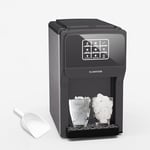 Klarstein ArcticBlend 3-en-1 machine à glaçons, 20 kg/24 h, glaçons & glace pilée, distributeur d'eau, réservoir 6 L, acier inoxydable, machine à glacons maison, noir