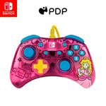 PDP Rock Candy Wired Gaming Switch Pro Controller - Official License Nintendo - OLED / Lite Compatible - Compact, Durable Travel Controller - Peach