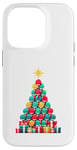 Coque pour iPhone 14 Pro Christmas Tree Joueur de Tennis de Table Ping Pong Raquette