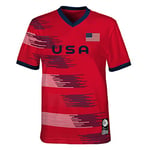 Official 2023 Women's Football World Cup Youth Team Shirt, USA, Red, 13-15 Years