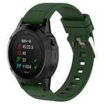 Strap-It Bracelet silicone brillant - compatible pour Samsung Galaxy WatchFenix 5s/6s (vert armée)