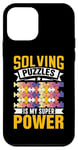 Coque pour iPhone 12 mini Résoudre Des Énigmes Est Mon Super Pouvoir Jeu Puzzler