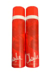 2 x Charlie Fragranced Body Spray 75ml - Red