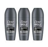 Dove Men Invisible Dry Deodorant Roll-on Non-Irritant 50ml 3, 6 Pack