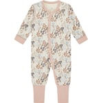 Hust & Claire heldress ull/bambus blomster, Cloud Blue