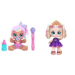 Kindi Kids Poppi Pearl: Bubble 'N' Sing Official Bubble Blowing Baby Doll with Ice Cream Scented Bubbles & Tiara Sparkles Royal Candy Scented Big Sister Official 10 Inch Toddler Doll with Bobble Head