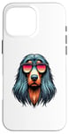 Coque pour iPhone 16 Pro Max Rétro Lunettes De Soleil Afghan Hound Balkh Hound