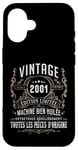 Coque pour iPhone 16 Anniversaire 24 Ans - Vintage Millésime 2001