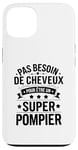 Coque pour iPhone 13 Super Pompier Humour Cadeau Pompier Homme Chauve Pompier