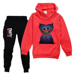 Kid Poppy Playtime Tecknad långärmad träningsoverall Sweatshirt Set red 130cm