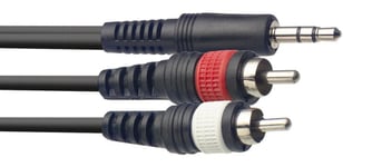 Äänikaapeli Stagg 3,5 mm TRS - 2 x RCA 1m