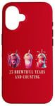 Coque pour iPhone 16 25 ans de travail anniversaire de travail Frappe drôle 25e année