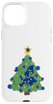 Coque pour iPhone 15 Plus Euro Bleu Jaune Europe Pull de Noël Famille Hommes Femmes