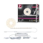 Paulmann 78957 Kit Strips LED SimpLED Power 5 m avec variateur à fil 1100lm/m incl. 1x50W IP44 gradable bande lumineuse Blanc barre lum. plast. 3000 K, Matière, 50 W, 5m