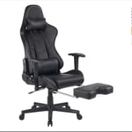 FTFTO Home Accessories Game Chair Ergonomic High-Back Rotating Office Chair with Reclining Cushion Rotatable Armrest And Footrest Computer Chair