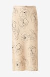 Calvin Klein - Kjol Recycled Cdc Bias Cut Midi Skirt - Beige