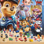 Paw Patrol Julkalender 2024, 24 st Paw Patrol figurer dockor leksaker jul 24 dagars nedräkningskalender Blind Box Festival Present till henne eller...