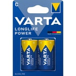 Varta Longlife Power -alkalibatteri, 2 stk C (LR14) batterier