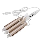 Three Barrel Curling Iron Salon Hairstyling Waver Hair Crimper Hairdressing DTS