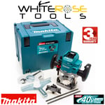 Makita Plunge Router Trimmer 1/2" Collet 40V XGT Cordless Brushless Makpac Case