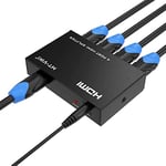 MT-VIKI 4K HDMI Splitter 1 in 4 Out simultané HDMI Splitter 4 moniteurs Mirror HDMI Distributor 1x4 Supporte Les moniteurs 4K HD HDCP1.4 avec Alimentation DC 30m Transmission Longue Distance