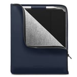 Woolnut PU Konstläder Folio Sleeve för iPad / Surfplatta (325 x 265mm) - Blå