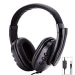 Stereo 3.5mm Wired Headphones With Mic Adjustable Over Ear Gaming Headsets Earphones Low Bass Stereo For Ps4 Xbox One Pc black