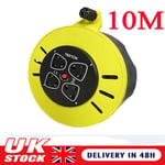 10 M 13Am 4 Way Gang Mains Extension Lead Reel HEAVY DUTY Thermal Cut Out ideal