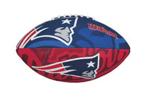 Wilson, American Football, Ballon de Football Américain NFL JR Team, New England Patriots, Pour Enfant, Bleu/Rouge, Matériau: Composite, WTF1534XBNE