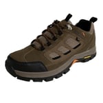 Peter Storm Mens Camborne Waterproof Walking & Hiking Low Shoes with StormGrip Outsole - Brown Nubuck - Size UK 7