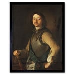 Artery8 Peter The Great Tsar Of Russia Portrait Painting Art Print Framed Poster Wall Decor 12x16 inch