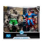 Bizak McFarlane DC Multiverse Collection Lot de 2 méga sculptures Superman et Doomsday, Figurines articulées de 30 cm avec socles, Accessoires et Cartes à Collectionner, 12 Ans, (64387089)