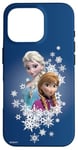 Coque pour iPhone 16 Pro Disney La Reine des Neiges Anna et Elsa Sisters et Flocons de Neige