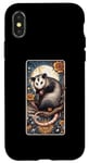 Coque pour iPhone X/XS Esthetic Cottagecore The Opossum Possum Jeu de cartes Tarot