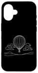 Coque pour iPhone 16 Ballon à air One Line Art Dessin