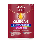 Seven Seas Omega-3 & Multivitamins Woman 50+, with Vitamin B12 and Calcium, 30-Day Duo Pack, 30 Omega-3 Capsules and 30 Multivitamin Tablets