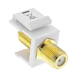 InLine® Keystone Adaptateur de Connexion pour câble Satellite 2 Prises F Blanc