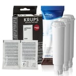 3x Water Filter for Krups F088 coffee maker + Descaler for espresso - Krups F054