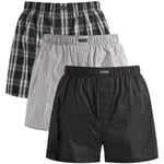 Calvin Klein Jeans Boxershorts 3 Pack Woven Boxer Black Flerfärgad herr