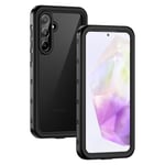 Lanhiem Coque pour Samsung Galaxy A35, [IP68 Étanche & Antichoc] 360 Protection Integrale Double Renforcé Waterproof Etui Antipoussière Incassable Housse Compatible avec Samsung A35, Noir