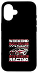 Coque pour iPhone 16 100 % de chances de participer à une course de voitures à sous, voiture télécommandée, mini-voiture