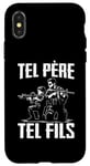 Coque pour iPhone X/XS Tel père tel fils accessoire airsoft humour