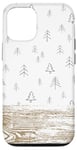 Coque pour iPhone 12/12 Pro Boho Rustic Botanical Leaf Pattern Vintage Beige Nature Chic