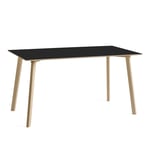 HAY - CPH Deux 210 2.0 Table Untreated Beech Frame L140 X W75 X H73 Ink Black Top Lacquered Beech Edge - Matbord - Ronan & Erwan Bouroullec - Svart - Trä