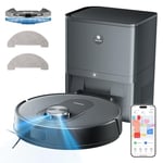 Proscenic Q8 Max Aspirateur Robot Laveur avec Station 18000Pa,Robot Aspirateur Navigation Lidar avec Multi-étage Cartographie,Connecté App/Alexa/Siri/IFTTT,200 mins Pour Poils Animaux Tapis Sols Durs