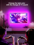 GIPOYENT TV Light Strip, Music Sync LED TV Backlight, for 32-60 Inch TV, LED TV