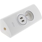 Multiprise d'angle 2P 16A + 2 usb à câbler - Otio